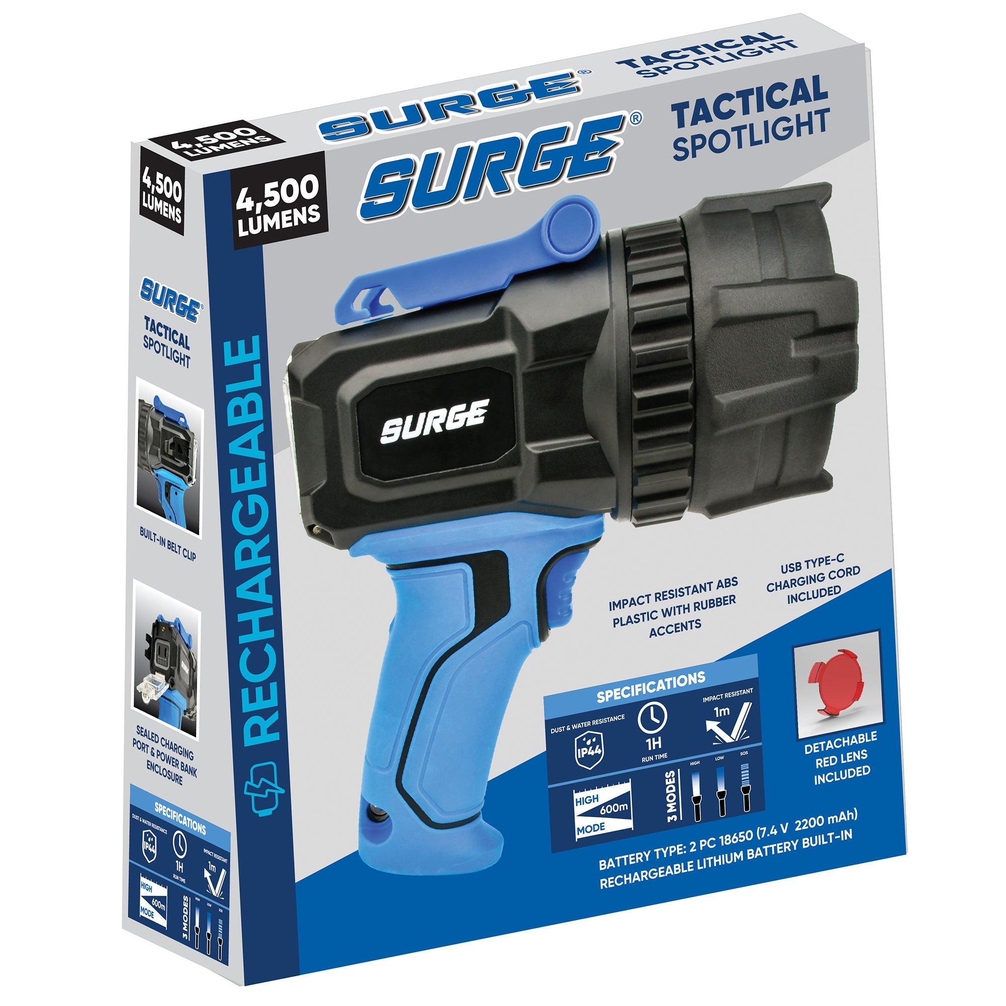 Surge® 4,500 Lumen Rechargeable Spotlight – Fair Game Group