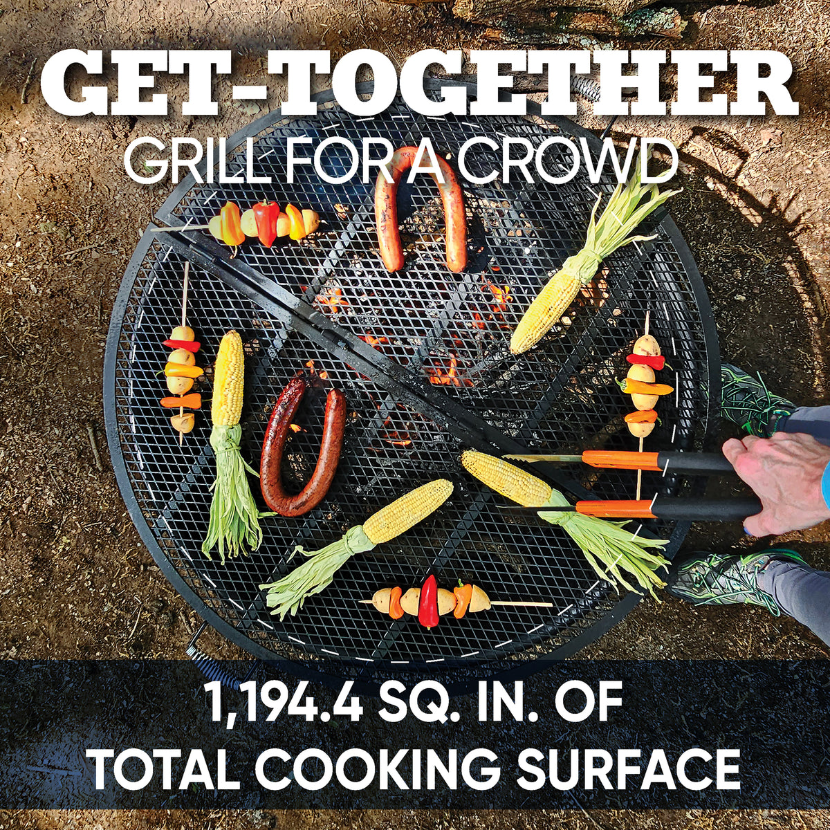 Even Embers 39 in. Fire Pit Cooking Grate – Fair Game Group