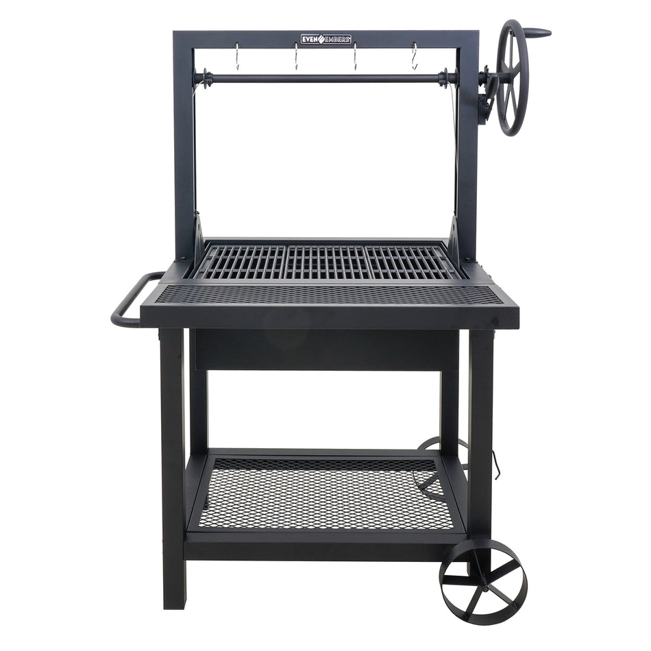 26 in. Santa Maria Charcoal and Wood Grill in Black with Cover Included