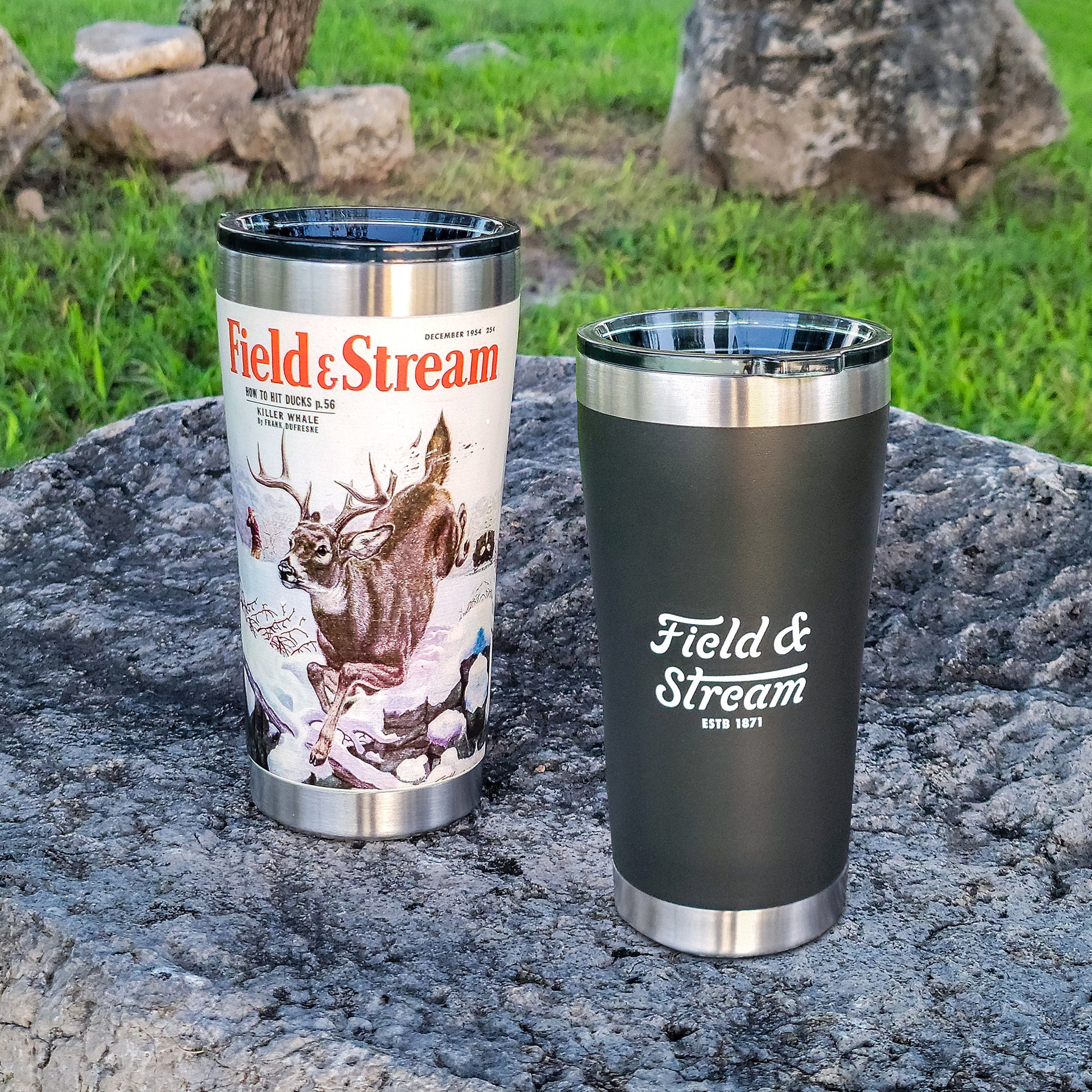 Field & Stream 20 oz. Insulated Tumblers, Dark Green/Buck, 2 pc