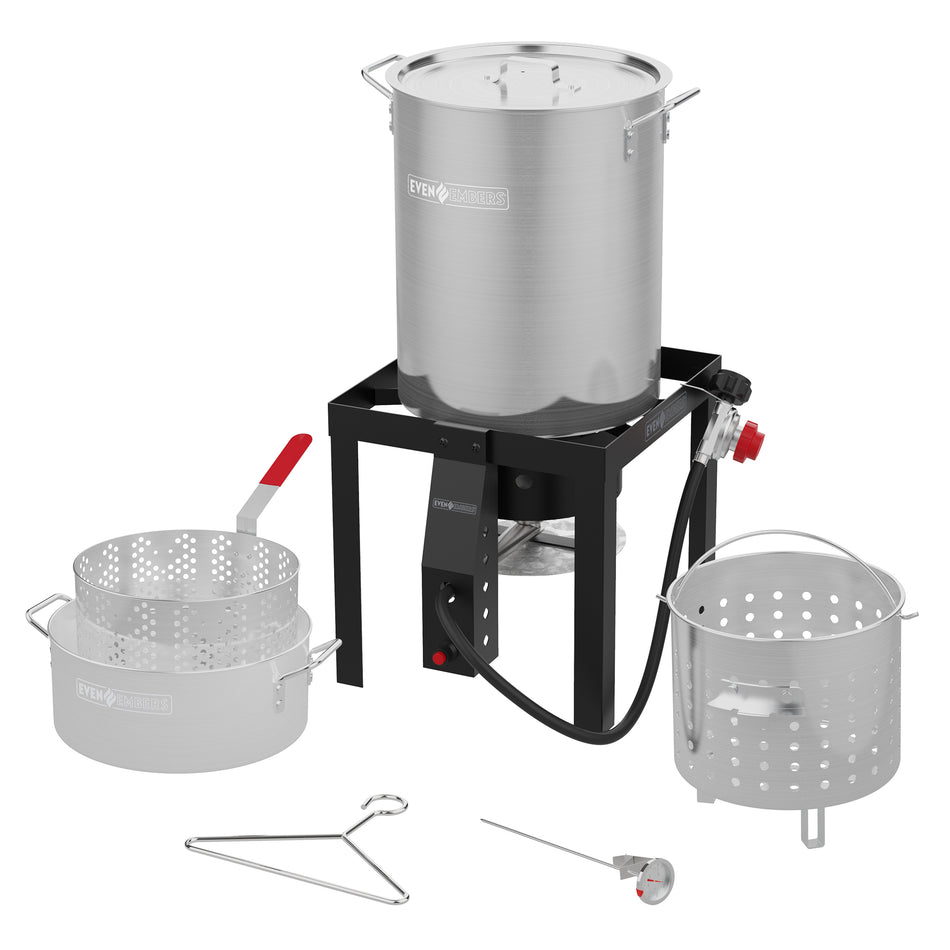30 QT. Boil/Fry/Steam Kit with Basket and Stand