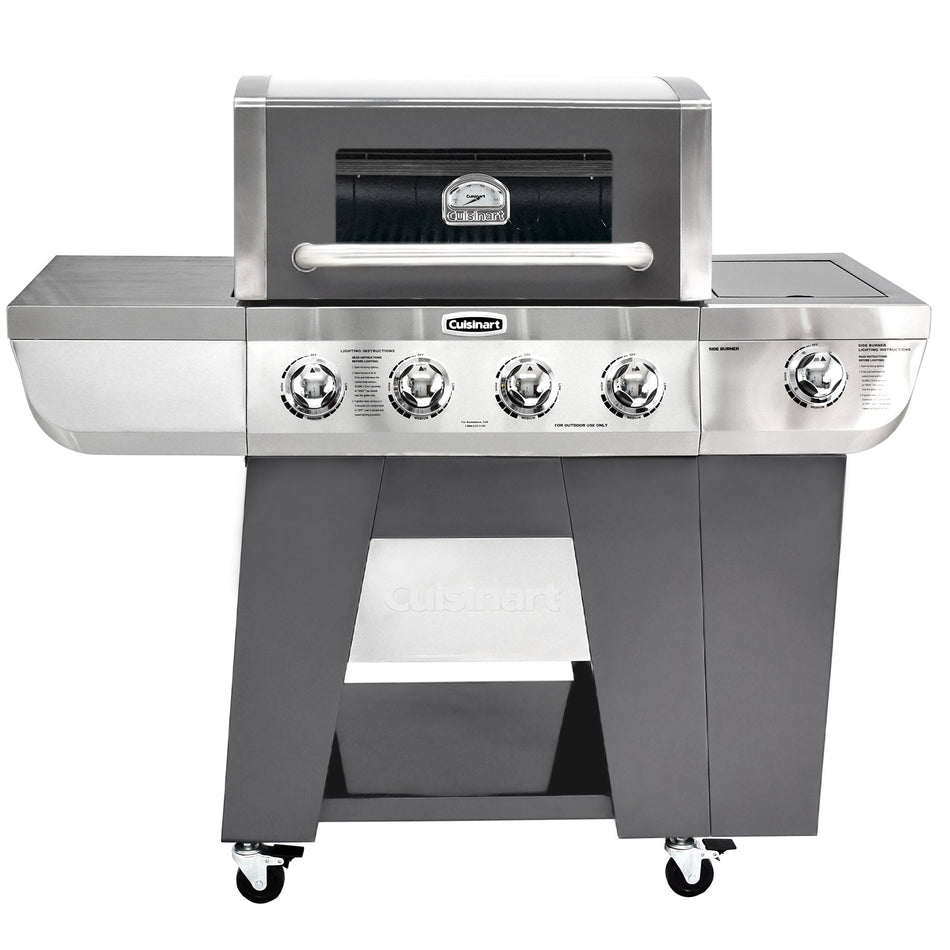 Cuisinart Deluxe Four-Burner Propane Gas Grill with Side Burner - Inactive