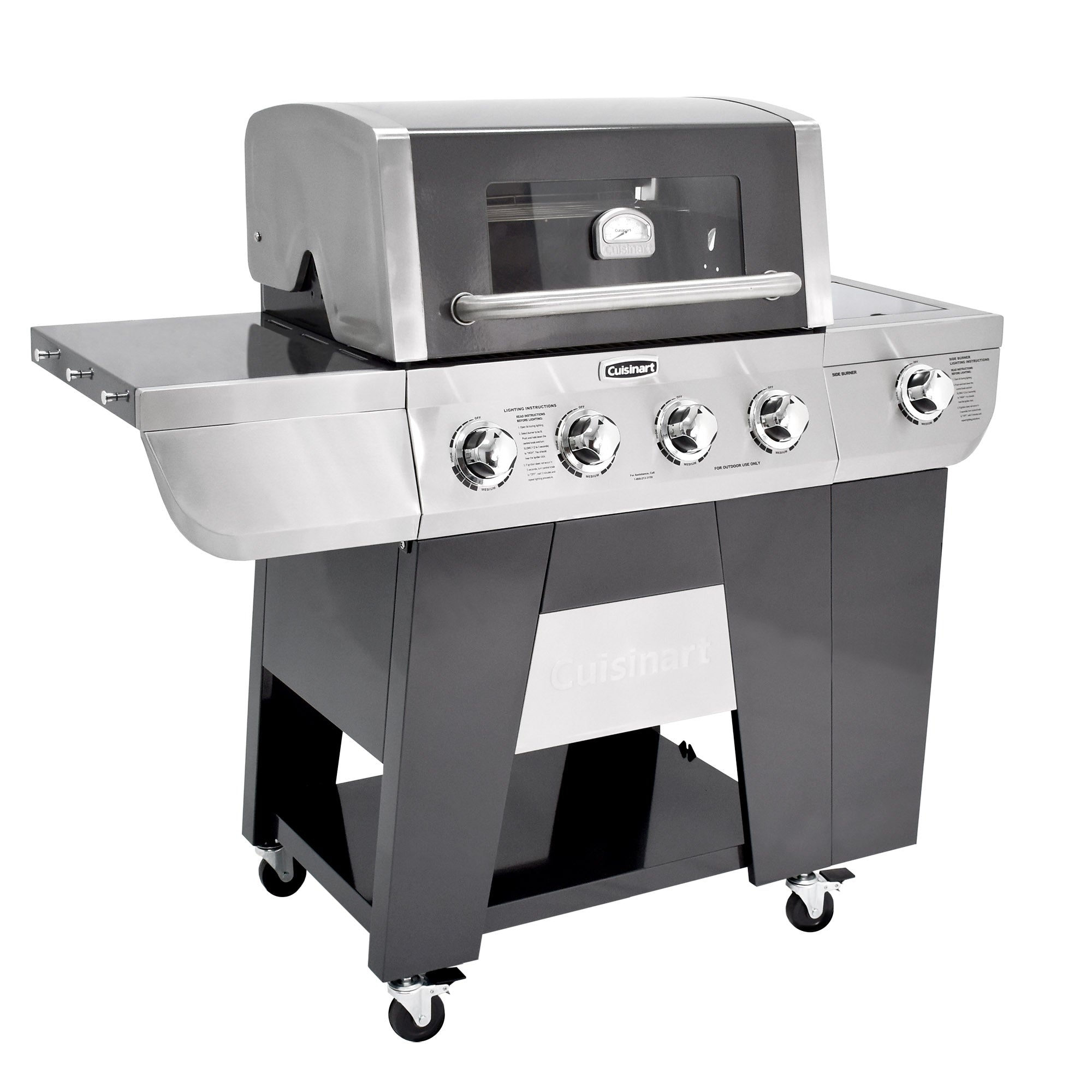 Cuisinart Deluxe Four-Burner Propane Gas Grill with Side Burner