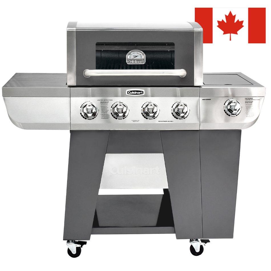 Cuisinart Deluxe Four-Burner Propane Gas Grill with Side Burner | CANADA - Inactive
