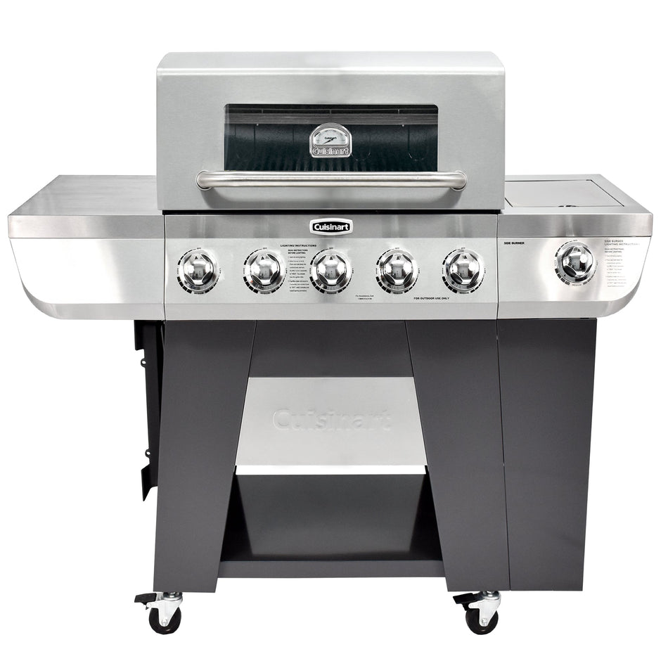 Cuisinart 3-In-1 Stainless Five-Burner Propane Gas Grill with Side Burner - Inactive