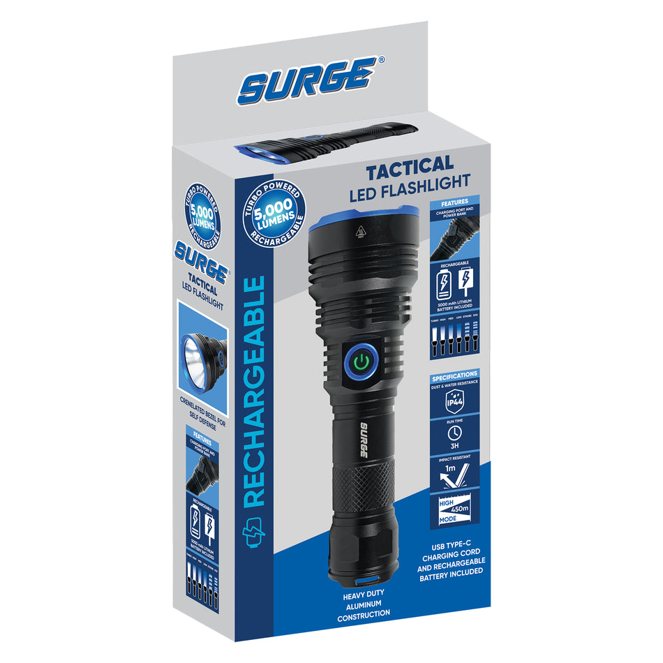 Surge® 5,000 Lumen Rechargeable Flashlight
