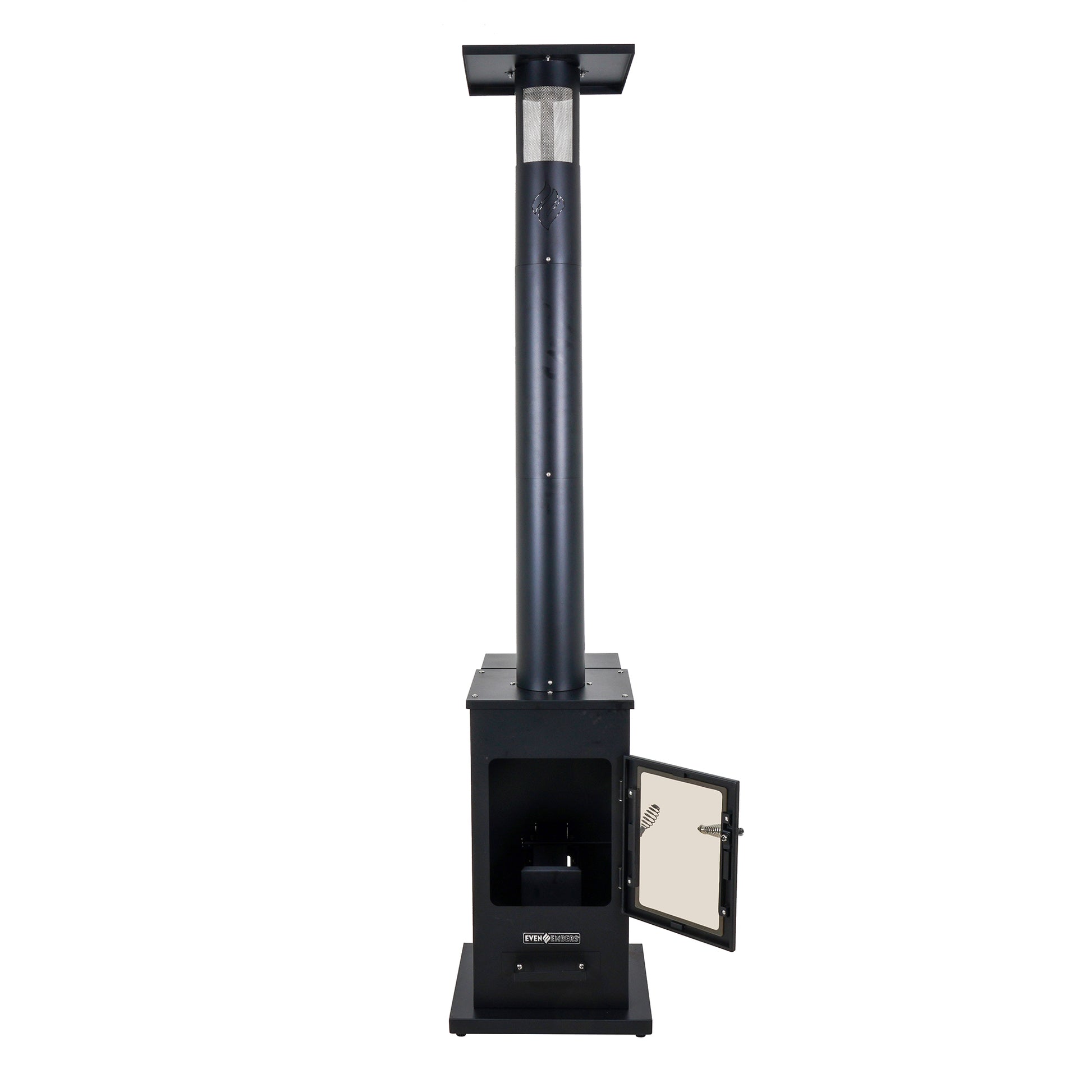 Even Embers 70,000 BTU Pellet Fueled Patio Heater with Glass Panel