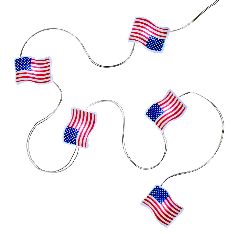 Lux-Landscape American Flag String Lights