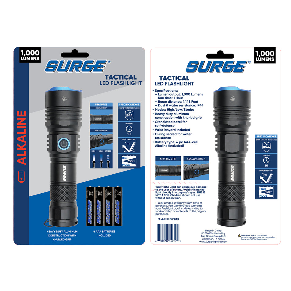 Surge® 1,000 Lumen Alkaline Flashlight