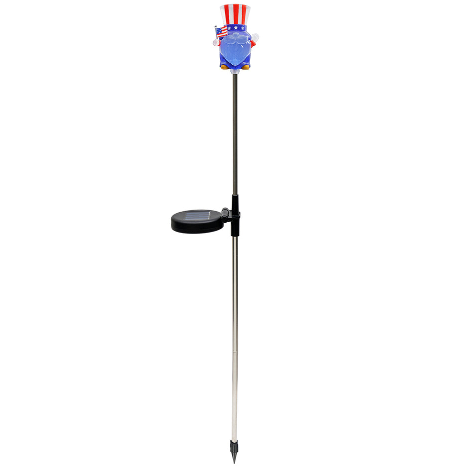 Lux-Landscape Solar Patriotic Gnome Garden Decor