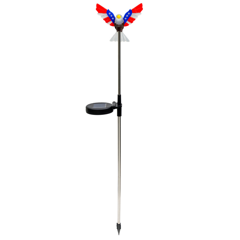 Lux-Landscape Solar Patriotic Eagle Garden Decor