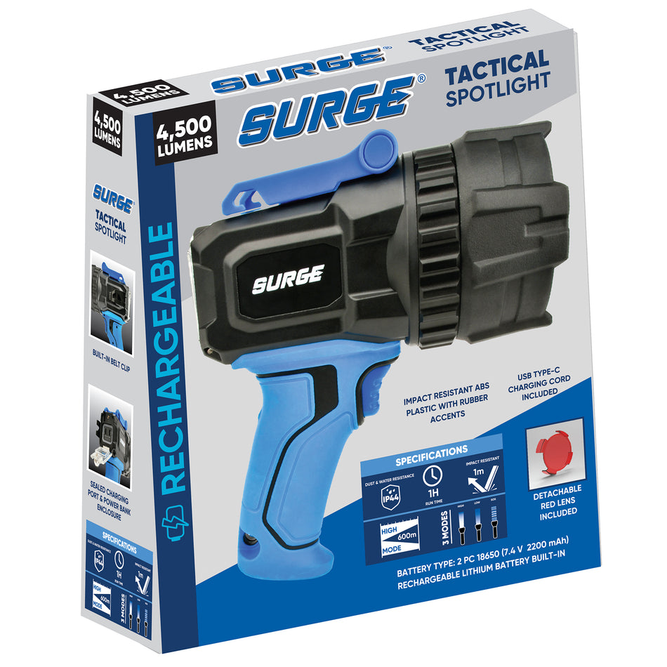 Surge® 4,500 Lumen Rechargeable Spotlight