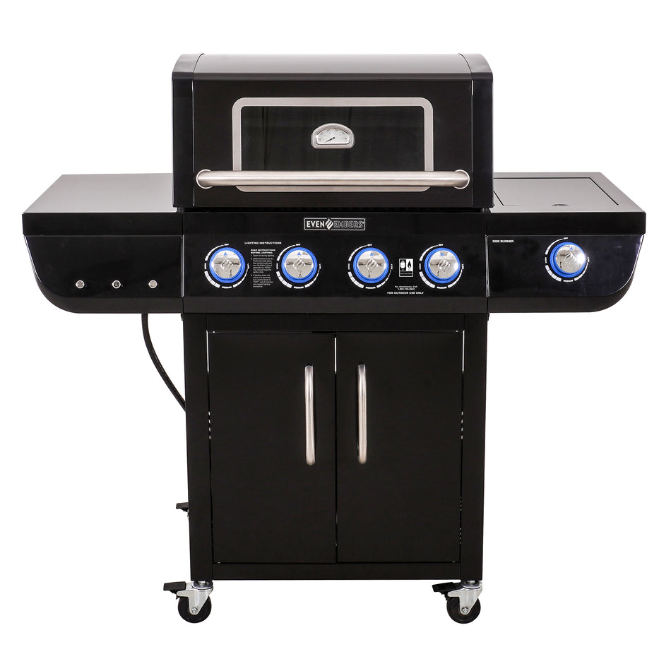 Even Embers® 4-Burner Gas Grill with Glass Window – Fair Game Group